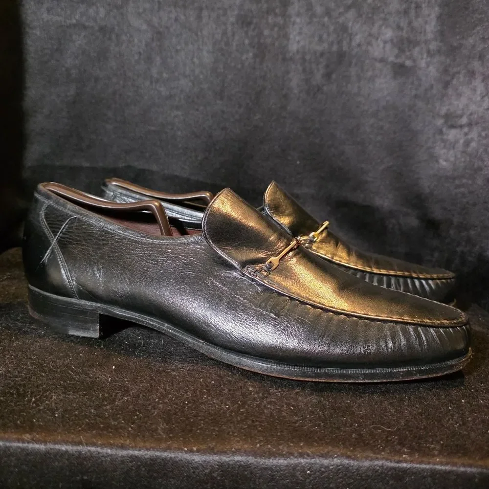 Florsheim Black Leather Men's Slip-On Loafers